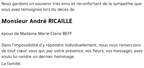 André RICAILLE