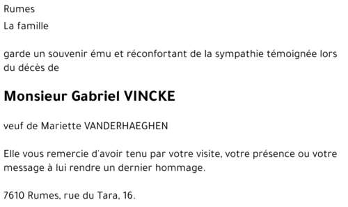 Gabriel VINCKE