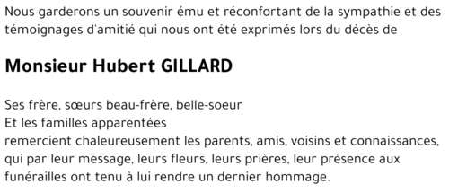 Hubert GILLARD