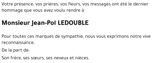 LEDOUBLE Jean-pol