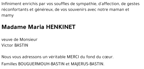 Maria HENKINET