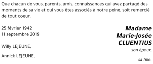 Marie-Josée CLUENTIUS