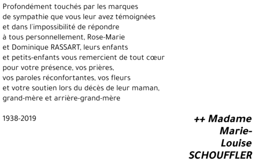 Marie-Louise SCHOUFFLER