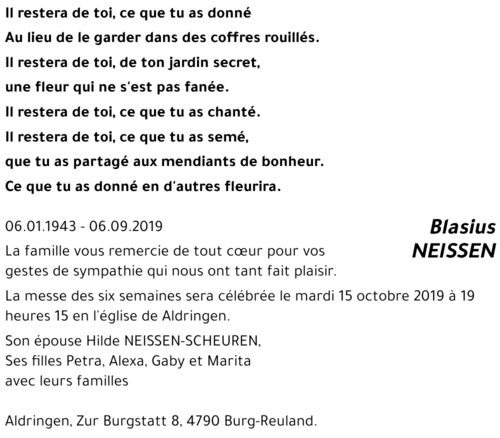 Blasius NEISSEN