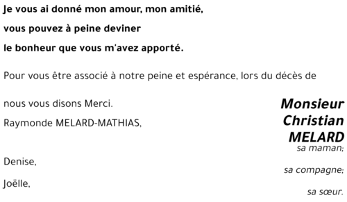 Christian MELARD 