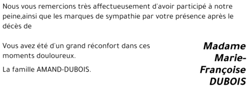 Marie-Françoise DUBOIS