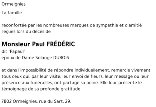 Paul FREDERIC