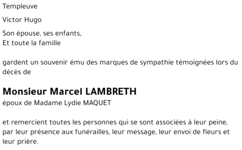 Marcel LAMBRETH