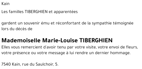 Marie-Louise TIBERGHIEN