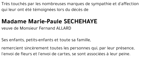 Marie-Paule SECHEHAYE