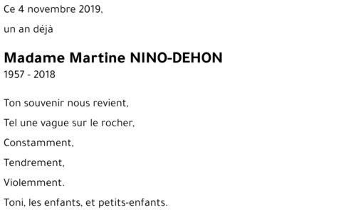 Martine NINO-DEHON