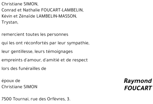 Raymond FOUCART