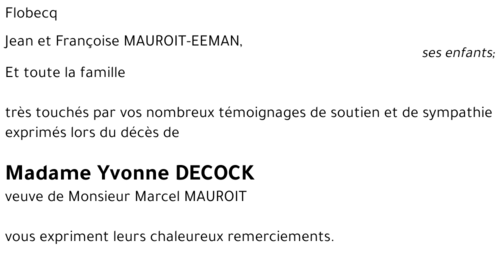 Yvonne DECOCK