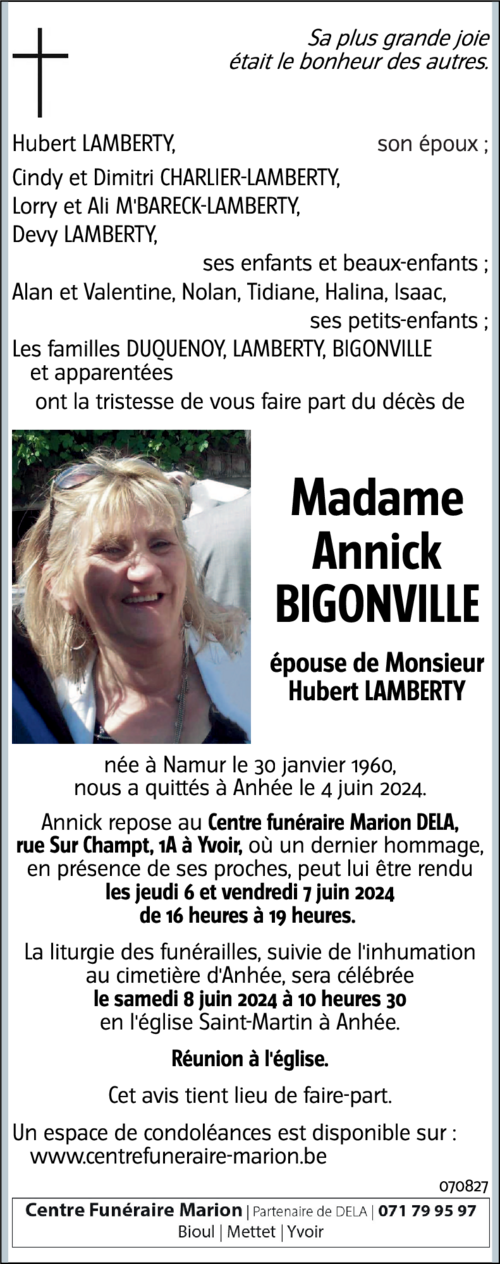 ANNICK BIGONVILE