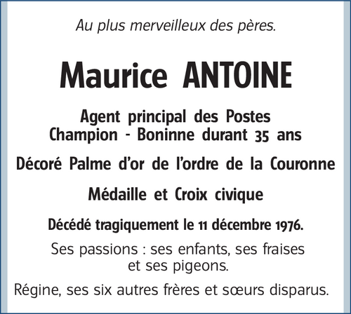 Maurice ANTOINE