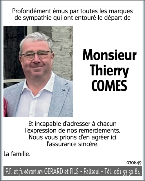 Thierry COMES.